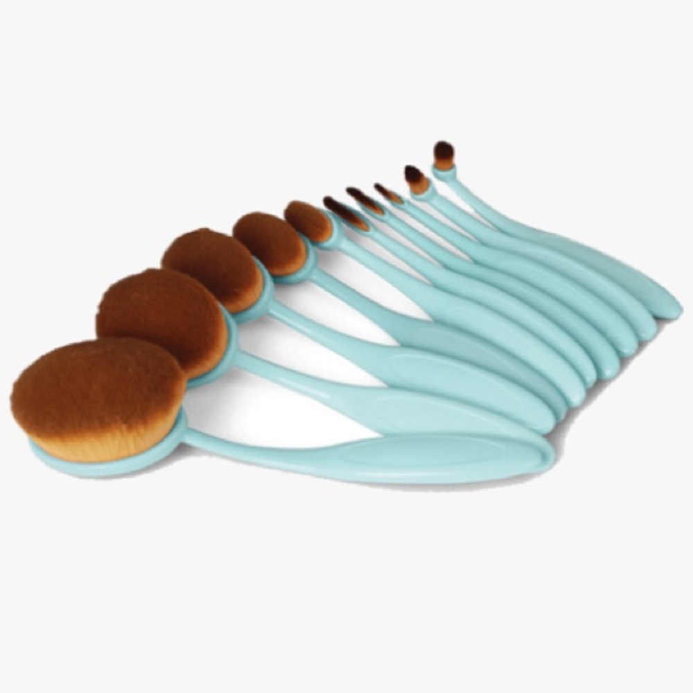 10-pc. Oval Professional Elite Makeup Brush Set